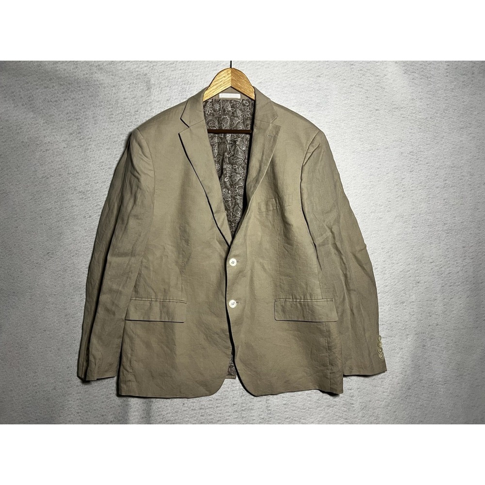 Lauren Ralph Lauren Men's 44S Linen Cream Lightweight 2 Piece Suit - Picture 2 of 15